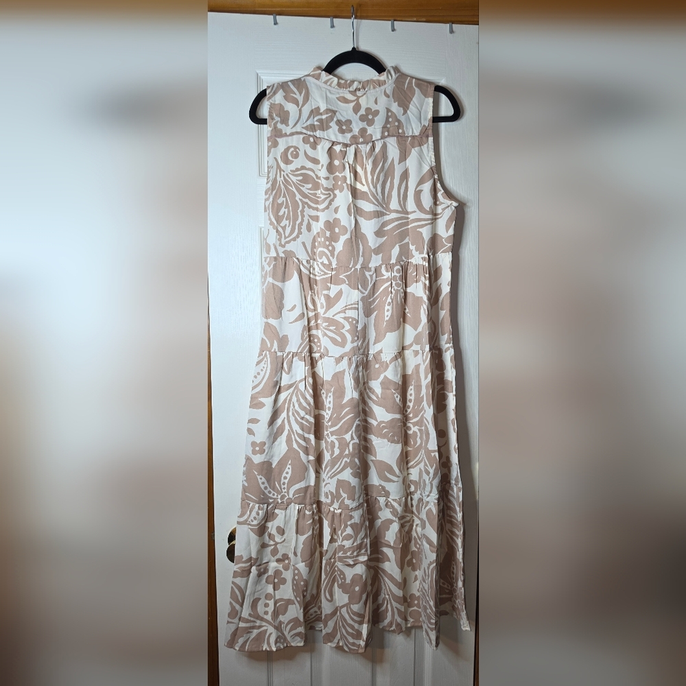 Women's L Umgee Dress Boho Coastal Beach Resortwear Casual Flowy